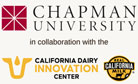 Chapman University and California Dairy Innovation Center logos